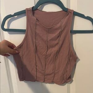 Women's Ribbed Mauve Tank Top